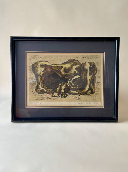 mid-century modern serigraph by Ralph Peplow from 1948