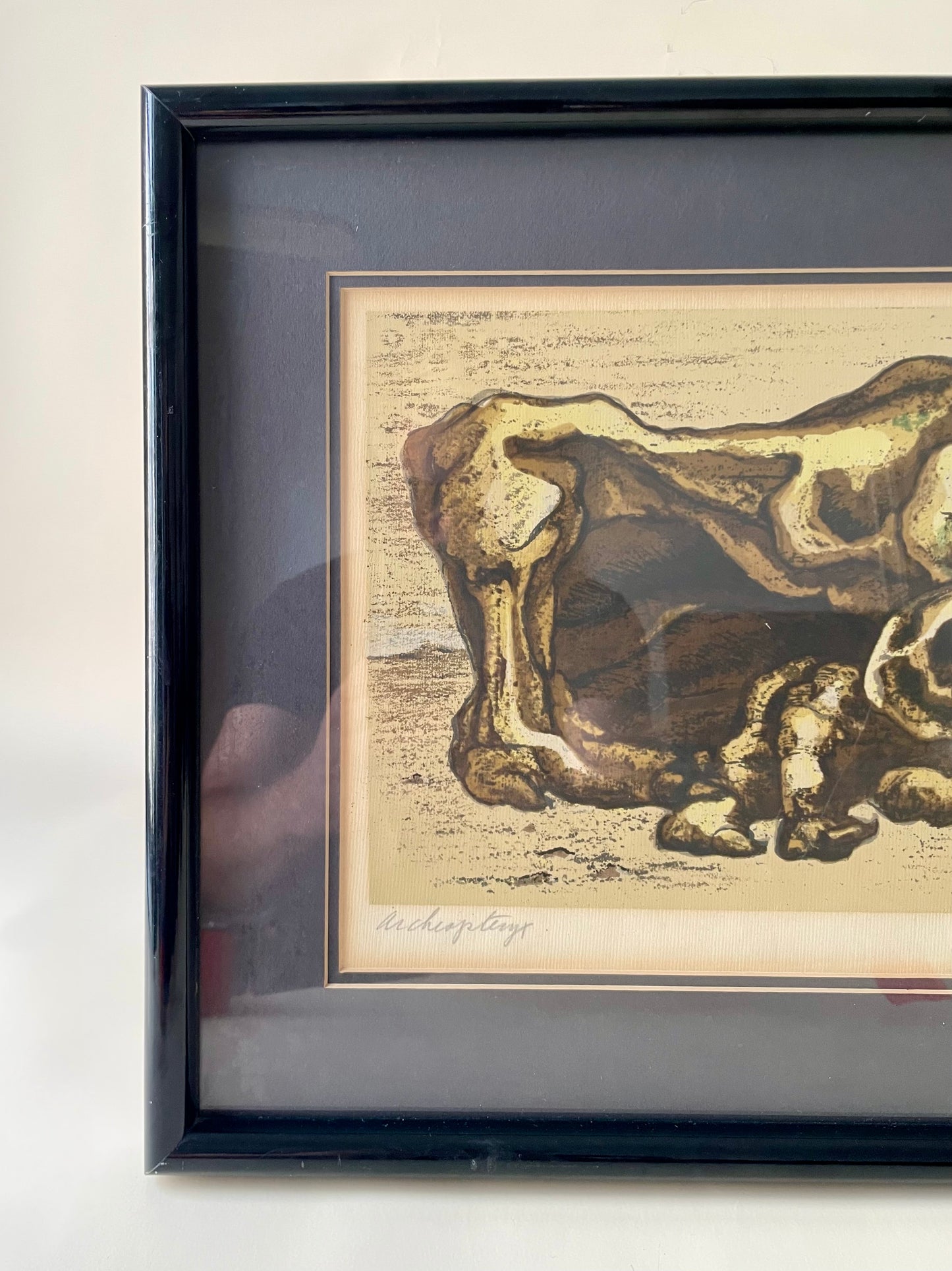 mid-century modern serigraph by Ralph Peplow from 1948