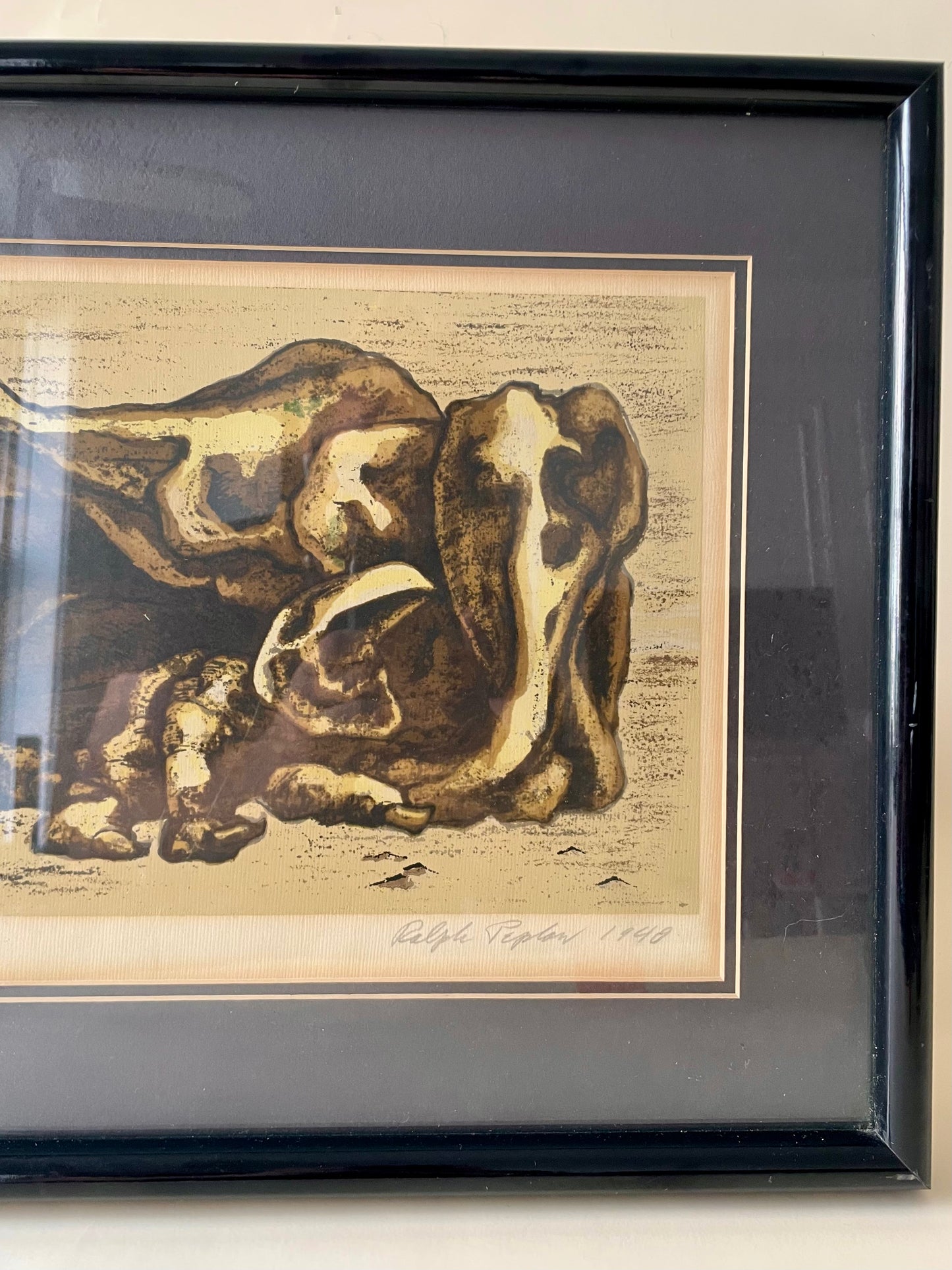 mid-century modern serigraph by Ralph Peplow from 1948