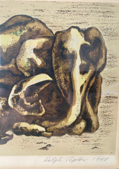 mid-century modern serigraph by Ralph Peplow from 1948