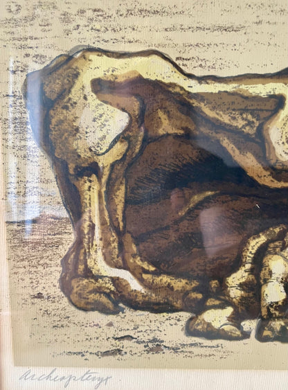 mid-century modern serigraph by Ralph Peplow from 1948