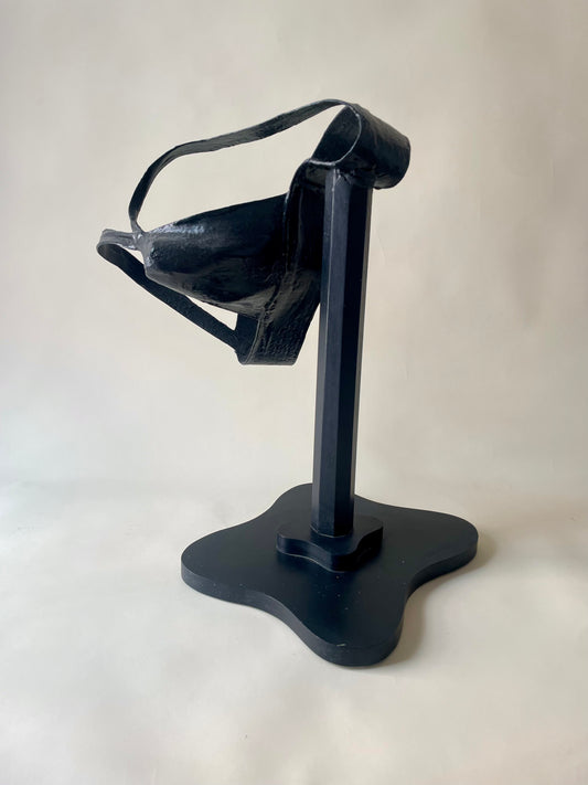 vintage life size jock strap black sculpture by Francine C Fineman