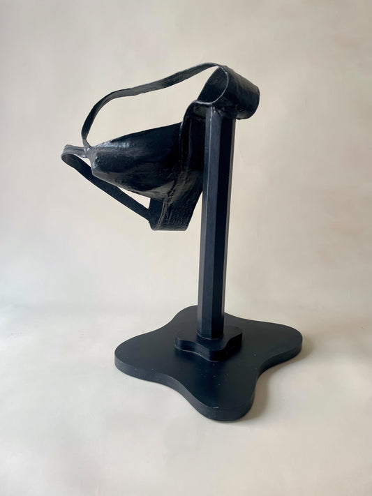vintage life size jock strap black sculpture by Francine C Fineman