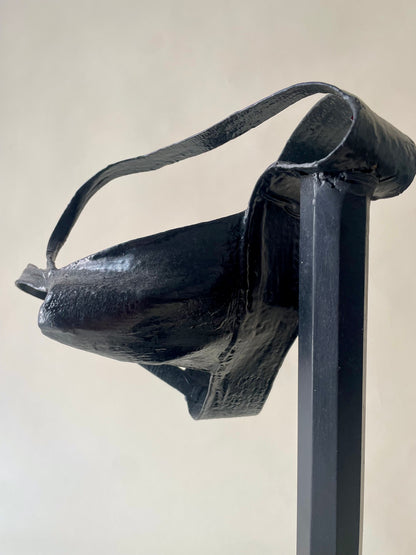 vintage life size jock strap black sculpture by Francine C Fineman