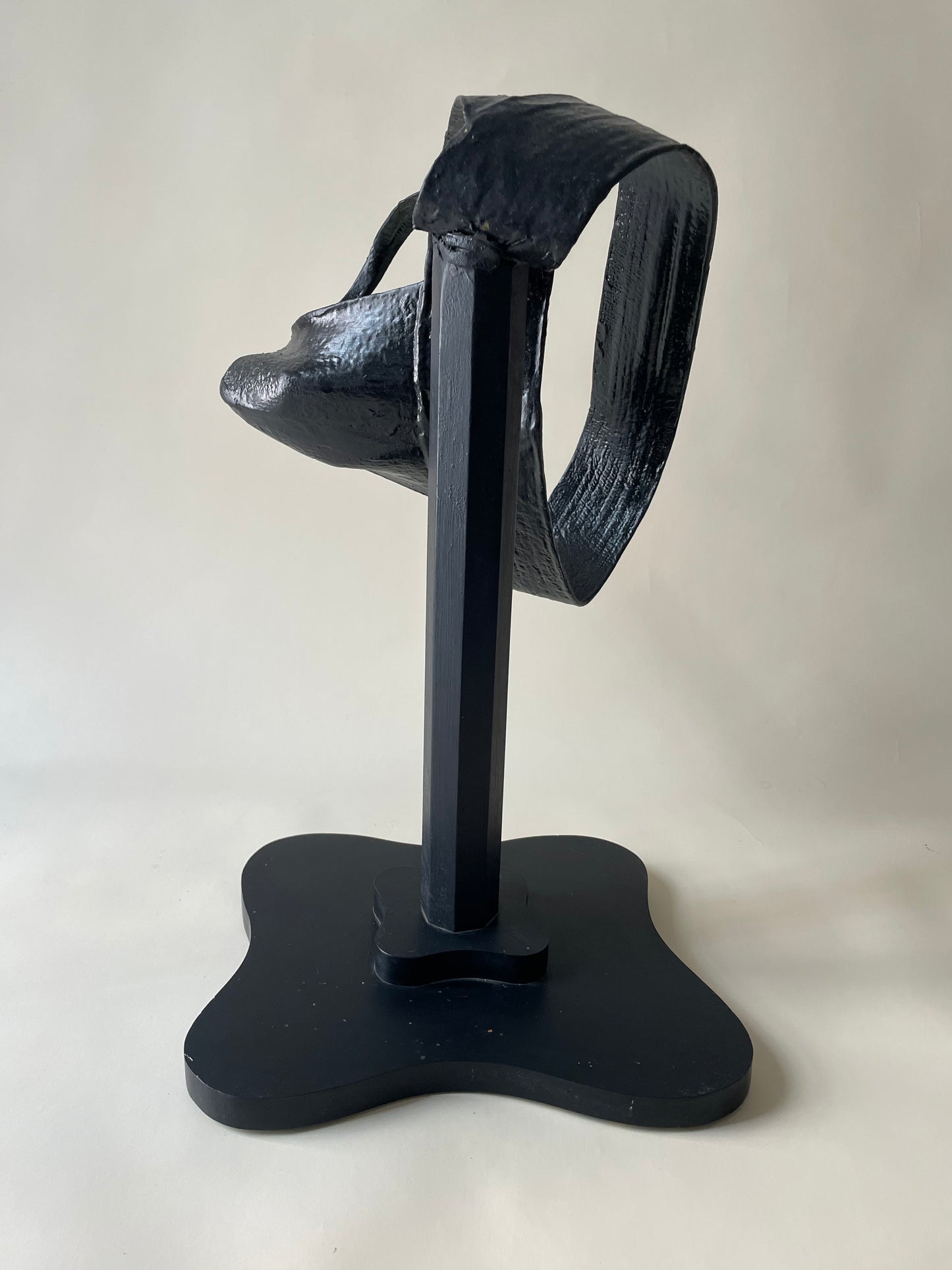 vintage life size jock strap black sculpture by Francine C Fineman