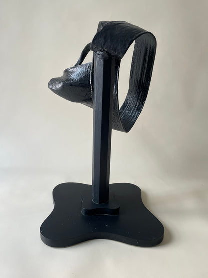 vintage life size jock strap black sculpture by Francine C Fineman