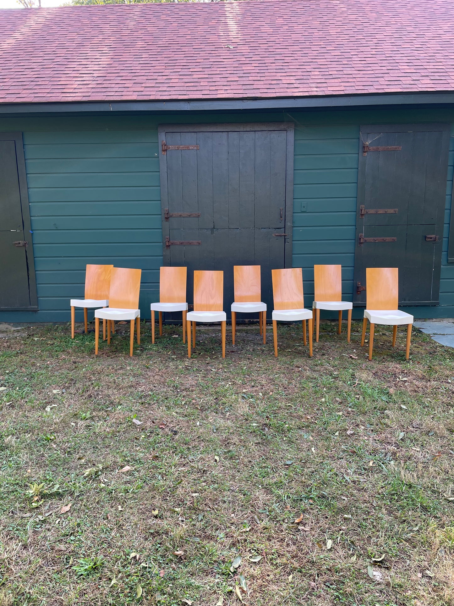 set of 8 mrs. trip chairs by Phillipe Starck for Kartell from the late 1990s