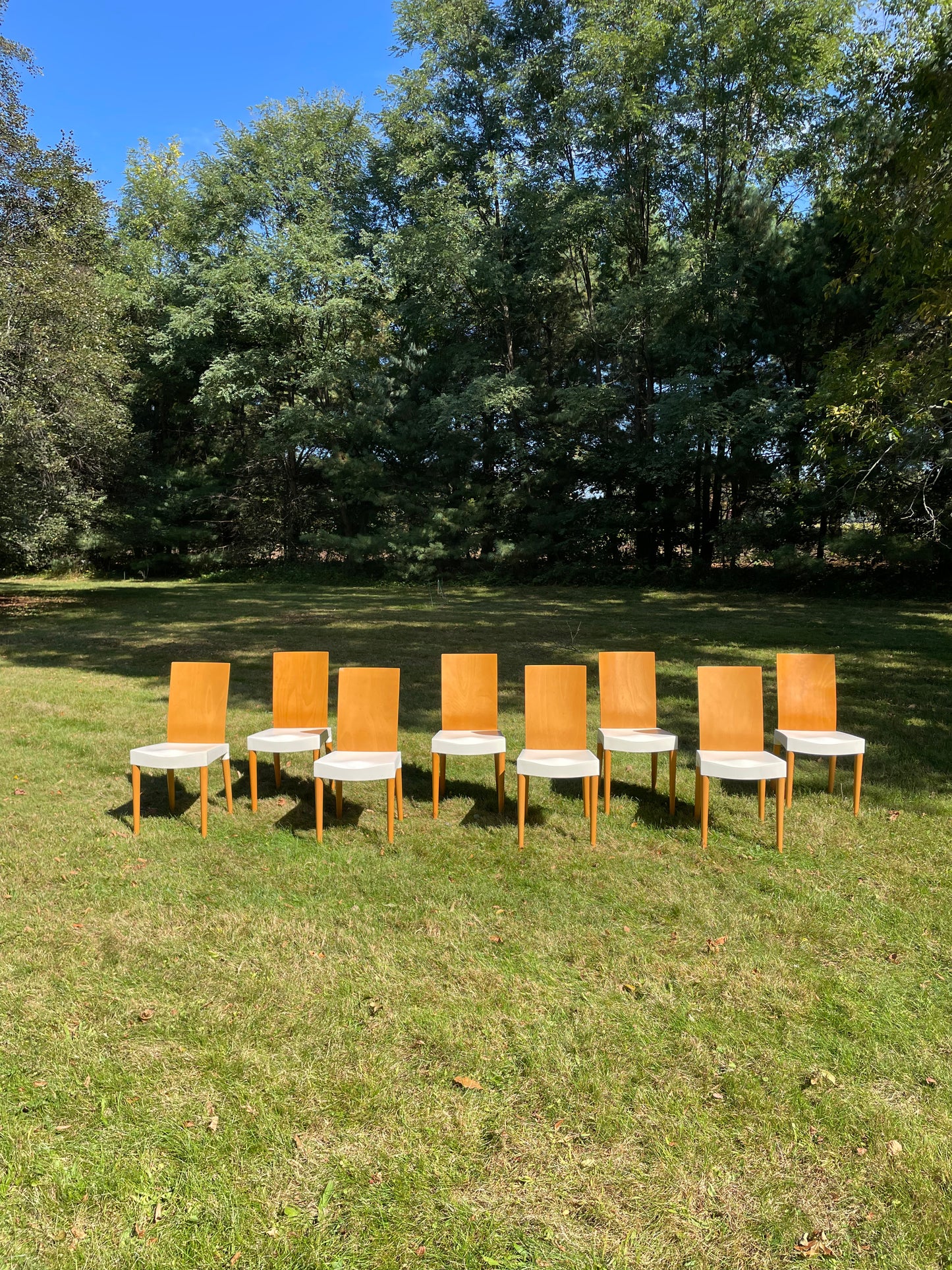 set of 8 mrs. trip chairs by Phillipe Starck for Kartell from the late 1990s