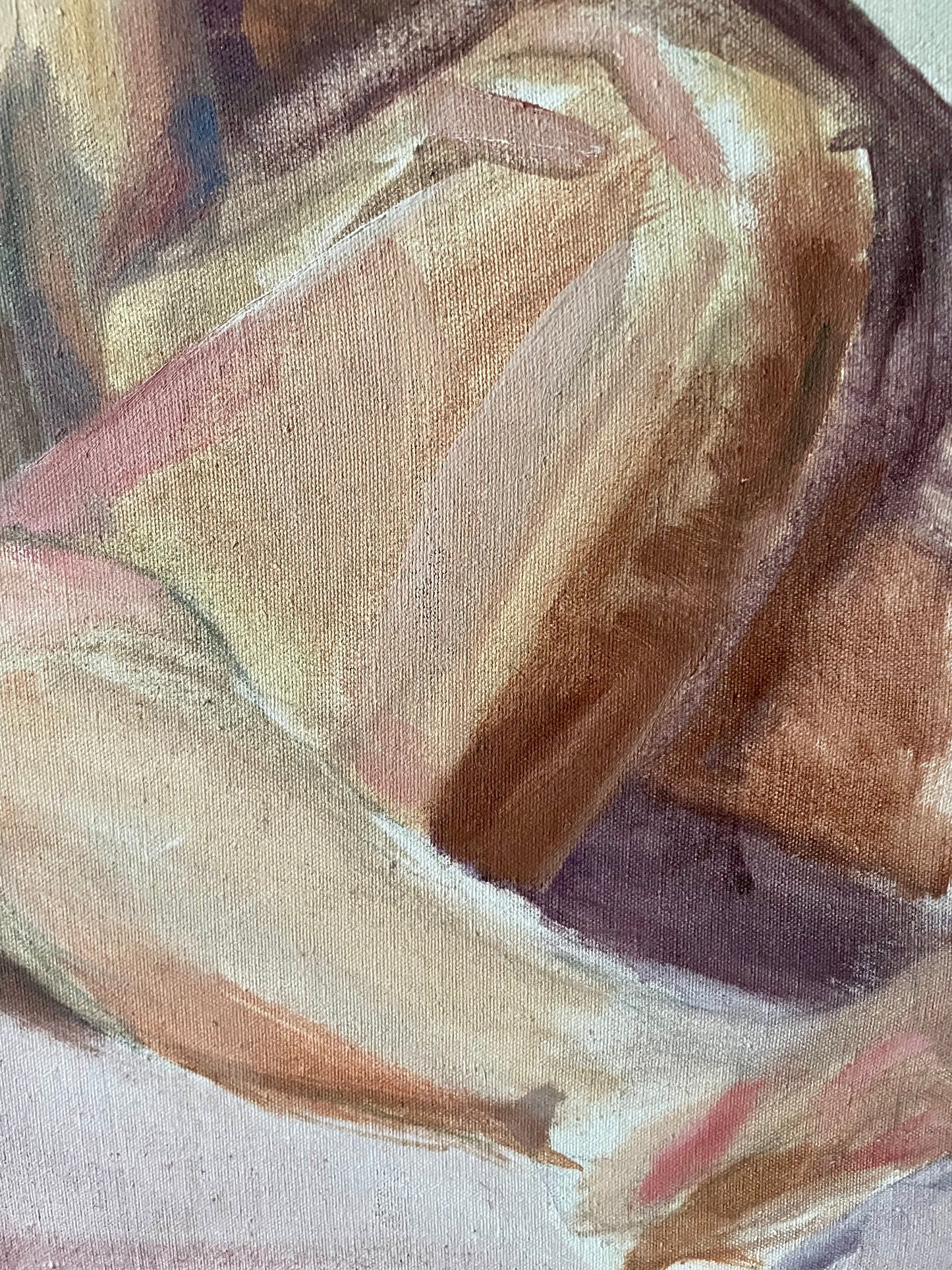 vintage expressionist female nude painting
