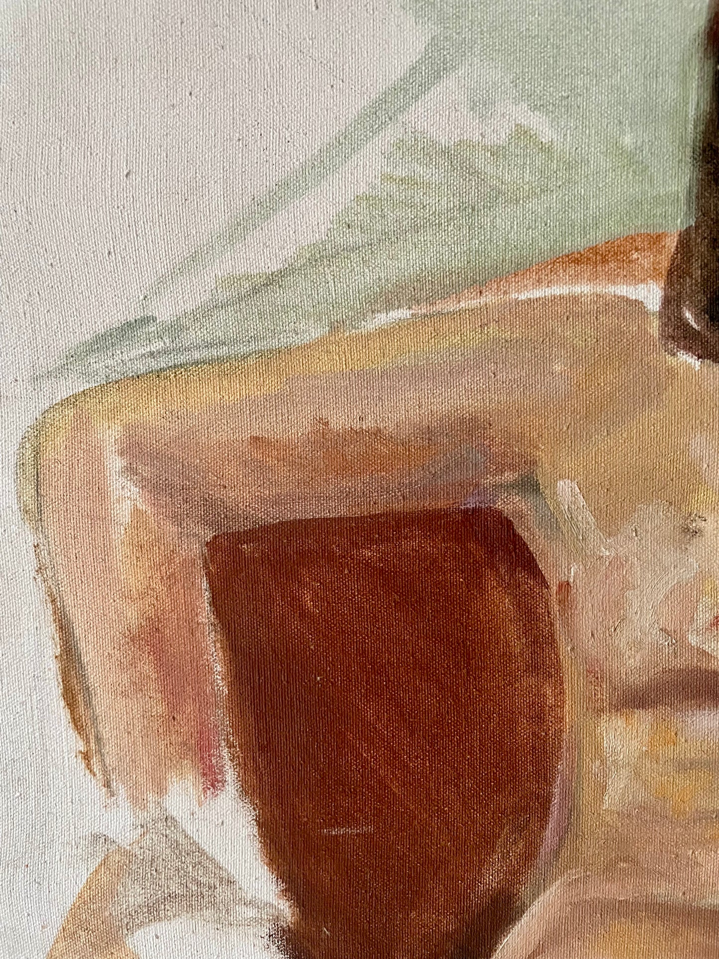 vintage expressionist female nude painting