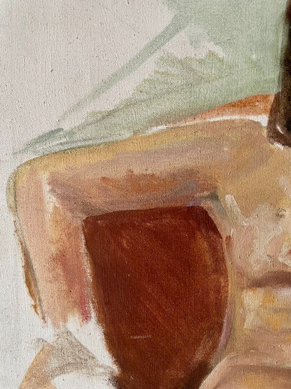 vintage expressionist female nude painting