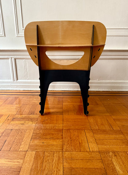 vintage postmodern 1991 puzzle chair by David Kawecki